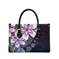 Polynesia Romantic Valentine Leather Bag Sea Turtle Couple With Purple Gradient Plumeria LT05 - Polynesian Pride