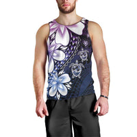 Polynesia Romantic Valentine Men Tank Top Sea Turtle Couple With Purple Gradient Plumeria LT05 - Polynesian Pride