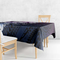 Polynesia Romantic Valentine Tablecloth Sea Turtle Couple With Purple Gradient Plumeria LT05 - Polynesian Pride