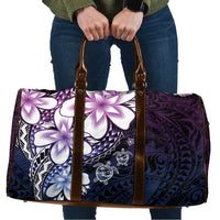Polynesia Romantic Valentine Travel Bag Sea Turtle Couple With Purple Gradient Plumeria LT05 Purple - Polynesian Pride