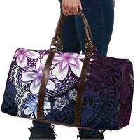 Polynesia Romantic Valentine Travel Bag Sea Turtle Couple With Purple Gradient Plumeria LT05 - Polynesian Pride