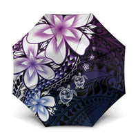 Polynesia Romantic Valentine Umbrella Sea Turtle Couple With Purple Gradient Plumeria LT05 One Size Folded 11.42 inch Opened Diameter 37.4 inch Purple - Polynesian Pride