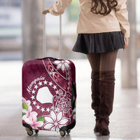 Cook Island Mangaia Gospel Day Luggage Cover Floral Tribal Pattern