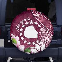 Cook Island Mangaia Gospel Day Spare Tire Cover Floral Tribal Pattern LT05 - Polynesian Pride