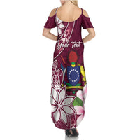 Personalised Cook Island Mangaia Gospel Day Summer Maxi Dress Floral Tribal Pattern LT05 - Polynesian Pride