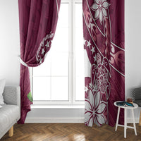 Cook Island Mangaia Gospel Day Window Curtain Floral Tribal Pattern LT05 - Polynesian Pride