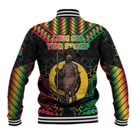 Vanuatu 45th Anniversary Independence Day Baseball Jacket Melanesian Warrior With Sand Drawing Pattern LT05 - Polynesian Pride