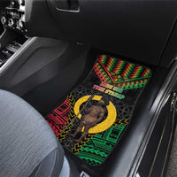 Vanuatu 45th Anniversary Independence Day Car Mats Melanesian Warrior With Sand Drawing Pattern LT05 - Polynesian Pride
