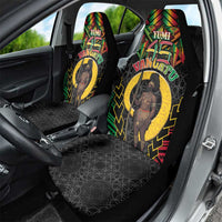 Vanuatu 45th Anniversary Independence Day Car Seat Cover Melanesian Warrior With Sand Drawing Pattern LT05