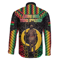 Vanuatu 45th Anniversary Independence Day Family Matching Tank Maxi Dress and Hawaiian Shirt Melanesian Warrior With Sand Drawing Pattern LT05