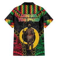 Vanuatu 46th Anniversary Independence Day Hawaiian Shirt Melanesian Warrior With Sand Drawing Pattern LT05 - Polynesian Pride