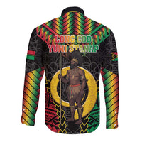 Vanuatu 45th Anniversary Independence Day Long Sleeve Button Shirt Melanesian Warrior With Sand Drawing Pattern LT05