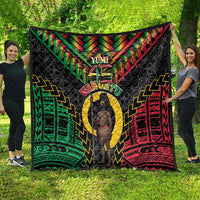 Vanuatu 46th Anniversary Independence Day Quilt Melanesian Warrior With Sand Drawing Pattern LT05 - Polynesian Pride