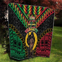 Vanuatu 46th Anniversary Independence Day Quilt Melanesian Warrior With Sand Drawing Pattern LT05 - Polynesian Pride