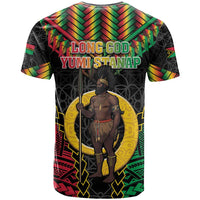 Vanuatu 45th Anniversary Independence Day T Shirt Melanesian Warrior With Sand Drawing Pattern LT05