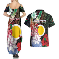 Personalised Vanuatu Shefa Day Couples Matching Summer Maxi Dress and Hawaiian Shirt Floral Pattern LT05 - Polynesian Pride