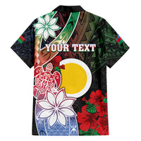 Personalised Vanuatu Shefa Day Family Matching Off Shoulder Maxi Dress and Hawaiian Shirt Floral Pattern LT05 - Polynesian Pride