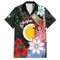 Personalised Vanuatu Shefa Day Hawaiian Shirt Floral Pattern LT05 Black - Polynesian Pride