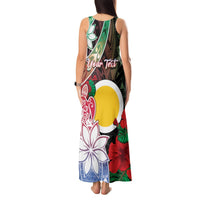 Personalised Vanuatu Shefa Day Tank Maxi Dress Floral Pattern LT05 - Polynesian Pride