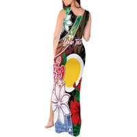 Personalised Vanuatu Shefa Day Tank Maxi Dress Floral Pattern LT05 - Polynesian Pride