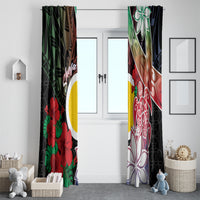 Vanuatu Shefa Day Window Curtain Floral Pattern LT05 - Polynesian Pride