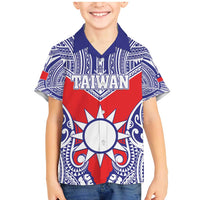 Personalised Taiwan Family Matching Mermaid Dress and Hawaiian Shirt Austronesian Tribal Tattoo Red - Polynesian Pride