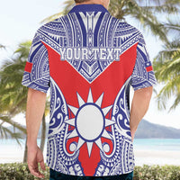 Personalised Taiwan Hawaiian Shirt Austronesian Tribal Tattoo Red - Polynesian Pride