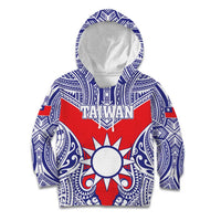 Personalised Taiwan Kid Hoodie Austronesian Tribal Tattoo Red LT05 Hoodie Red - Polynesian Pride