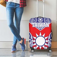 Taiwan Luggage Cover Austronesian Tribal Tattoo Red - Polynesian Pride