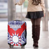 Taiwan Luggage Cover Austronesian Tribal Tattoo Red - Polynesian Pride