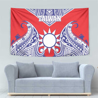 Taiwan Tapestry Austronesian Tribal Tattoo Red - Polynesian Pride