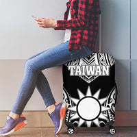 Taiwan Luggage Cover Austronesian Tribal Tattoo Black - Polynesian Pride