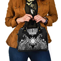 Taiwan Shoulder Handbag Austronesian Tribal Tattoo Black - Polynesian Pride