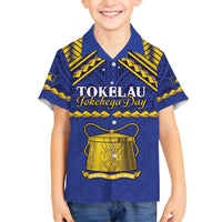 Personalised Tokelau Happy Tokehega Day Family Matching Long Sleeve Bodycon Dress and Hawaiian Shirt Polynesian Tribal Tattoo
