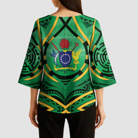 Cook Islands Constitution Day Kimono Sleeve Blouse 60th Anniversary - Polynesian Pride