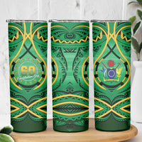 Cook Islands Constitution Day Skinny Tumbler 60th Anniversary - Polynesian Pride