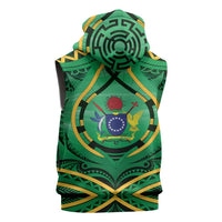 Cook Islands Constitution Day Sleeveless Zip Hoodie 60th Anniversary LT05 - Polynesian Pride