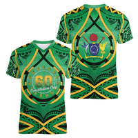 Cook Islands Constitution Day Women V-Neck T-Shirt 60th Anniversary - Polynesian Pride