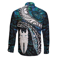 New Zealand Aotearoa Family Matching Mermaid Dress and Hawaiian Shirt Maori Hei Rehua Paua Shell Glitter Green LT05 - Polynesian Pride