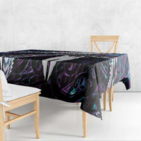 New Zealand Aotearoa Tablecloth Maori Hei Rehua Paua Shell Glitter Purple LT05 - Polynesian Pride