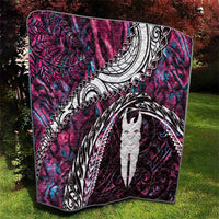 New Zealand Aotearoa Quilt Maori Hei Rehua Paua Shell Glitter Pink