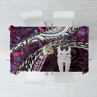 New Zealand Aotearoa Tablecloth Maori Hei Rehua Paua Shell Glitter Pink LT05 Pink - Polynesian Pride