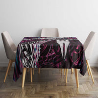 New Zealand Aotearoa Tablecloth Maori Hei Rehua Paua Shell Glitter Pink LT05 - Polynesian Pride