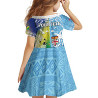 Personalised Happy Malampa Fiji Day Family Matching Off Shoulder Short Dress and Hawaiian Shirt Half Mix Style