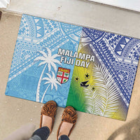 Happy Malampa Fiji Day Rubber Doormat Half Mix Style LT05 - Polynesian Pride