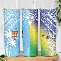 Happy Malampa Fiji Day Skinny Tumbler Half Mix Style LT05 - Polynesian Pride
