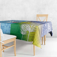 Happy Malampa Fiji Day Tablecloth Half Mix Style LT05 - Polynesian Pride