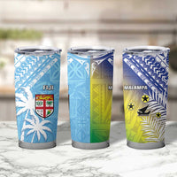 Happy Malampa Fiji Day Tumbler Cup Half Mix Style LT05 - Polynesian Pride
