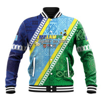 Love Malampa Fiji Day Baseball Jacket Together We Grow LT05 Unisex Blue - Polynesian Pride