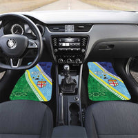 Love Malampa Fiji Day Car Mats Together We Grow LT05 Set 2pcs - Front Blue - Polynesian Pride
